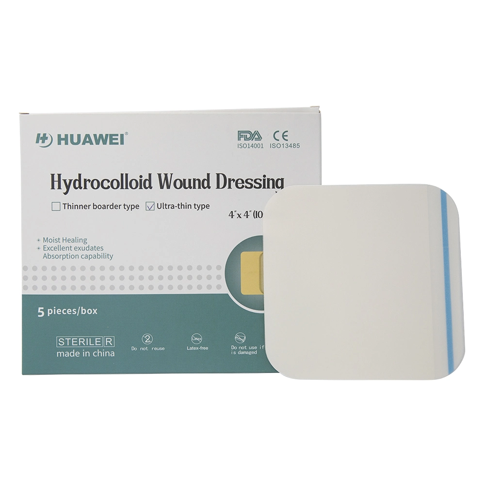 Ultra-Thin Hydrocolloid Wound Dressing Self-Adhesive Bandages 4X 4 in Sterile Ulcer Bed Sore Wound Care