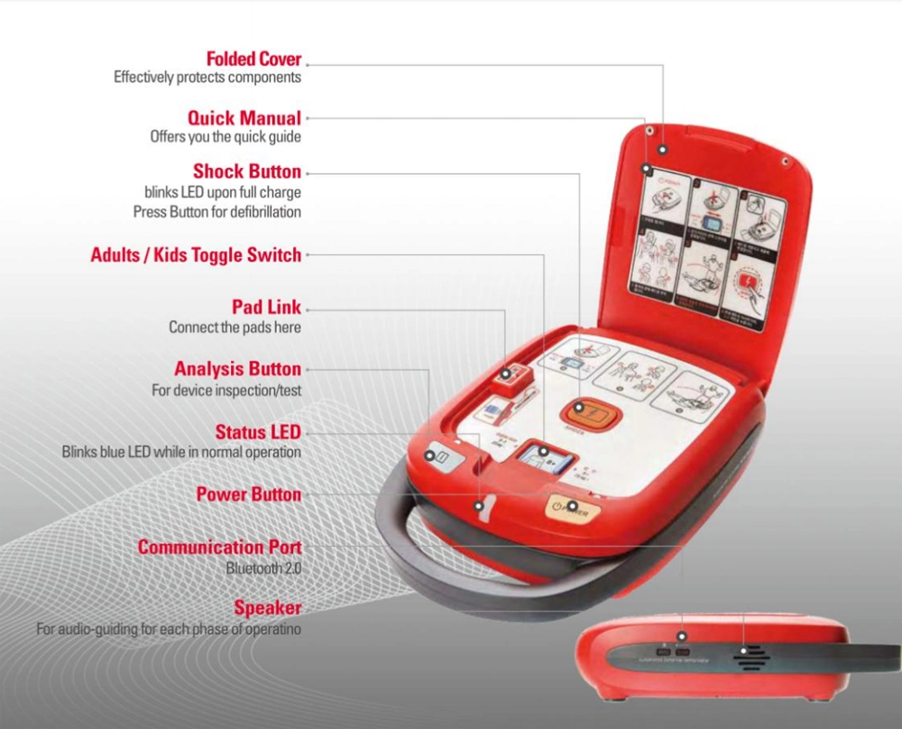 China Manufacture Aed Defebrillator Automated Extenal Defibrillator