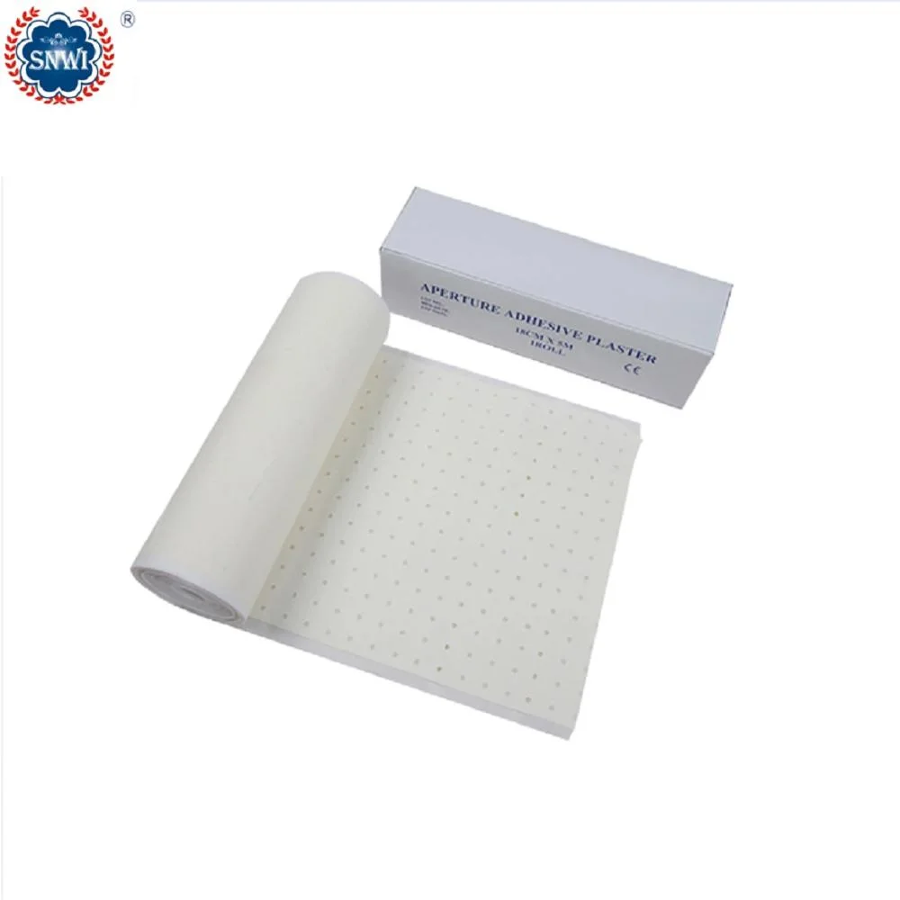 Medical Surgical Cotton Fabric Zinc Oxide Adhesive Hypoallergenic Perforated Plaster Tape (Roll)