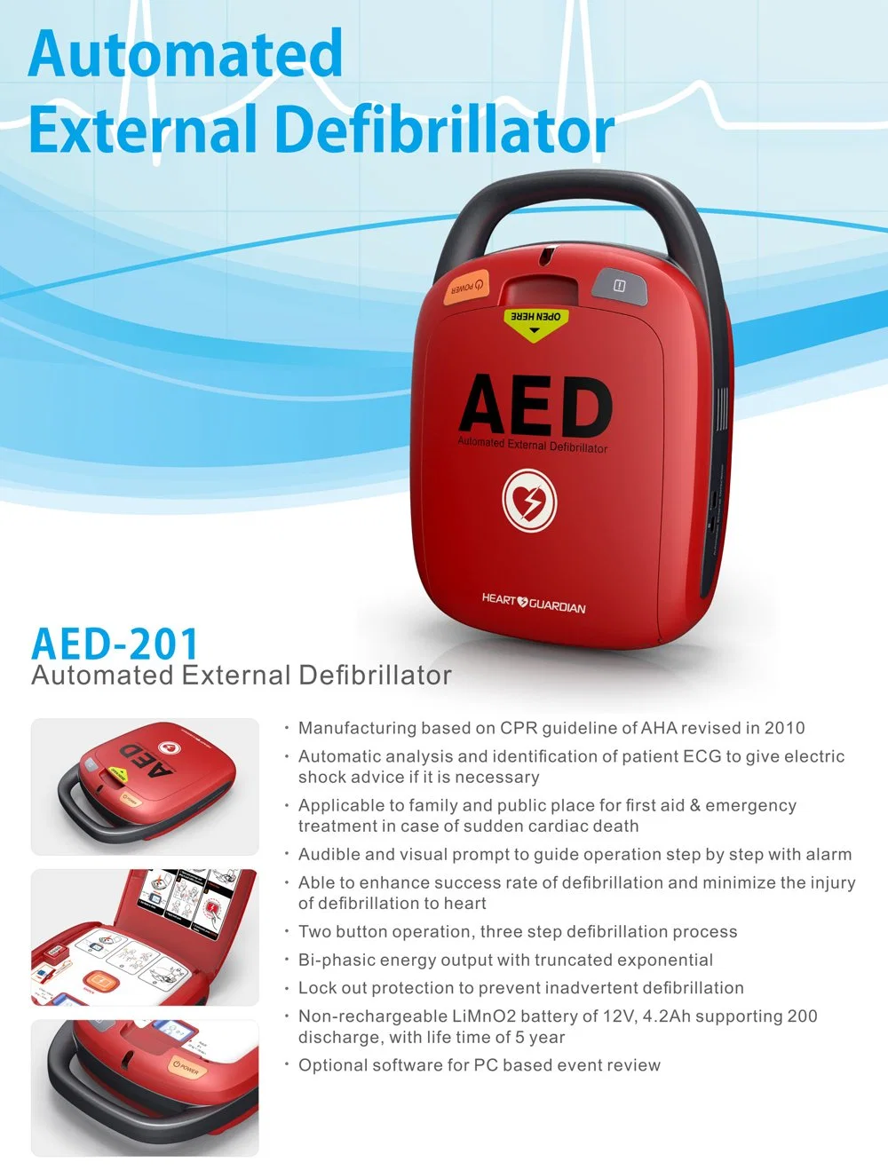 Medical Automated Extenal Defibrillator Aed First Aid