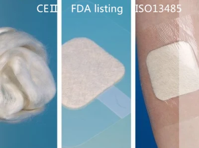 FDA CE Medical Alginate Dressing for Wound Care/ Venous and Arterial Leg Ulcer/ Diabetic Ulcer/ Donor Sites
